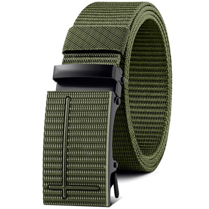 Men Causal Automatic Buckle Canvas Belt