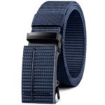 Men Causal Automatic Buckle Canvas Belt NAVY