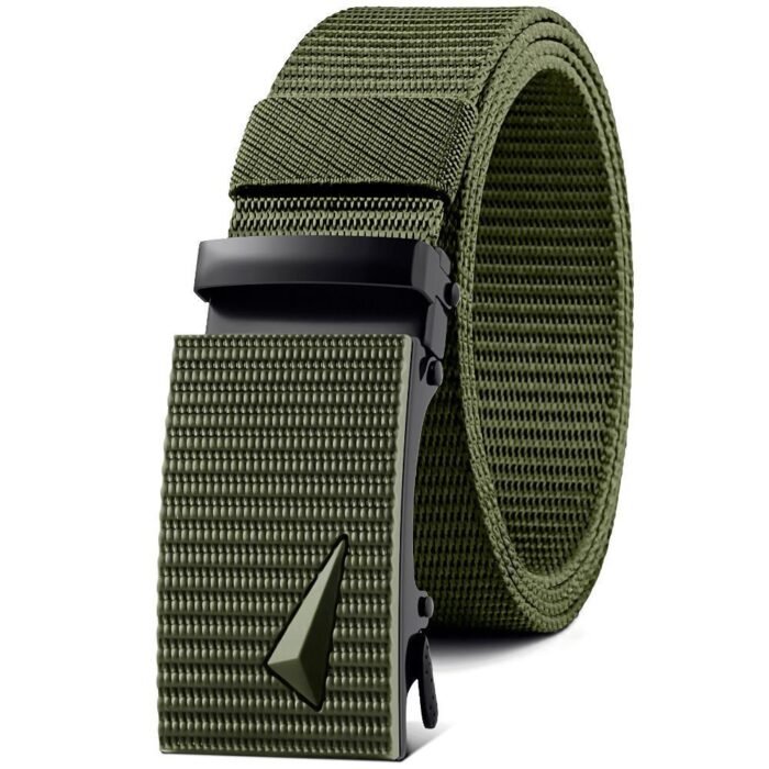 Men Causal Jeans Canvas Belt Army Green