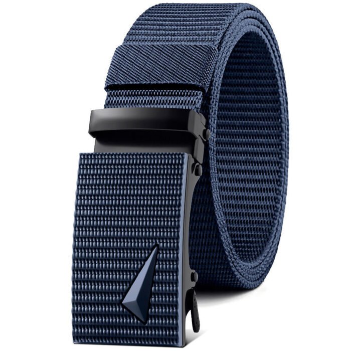 Men Causal Jeans Canvas Belt Navy