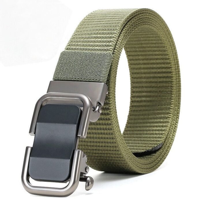 Automatic Canvas Belt Metal Buckle Nylon For Men