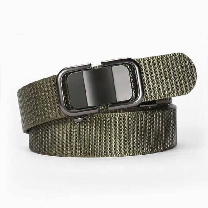 Automatic Canvas Belt Metal Buckle Nylon For Men