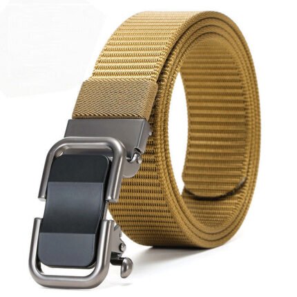 Automatic Canvas Belt Metal Buckle Nylon For Men