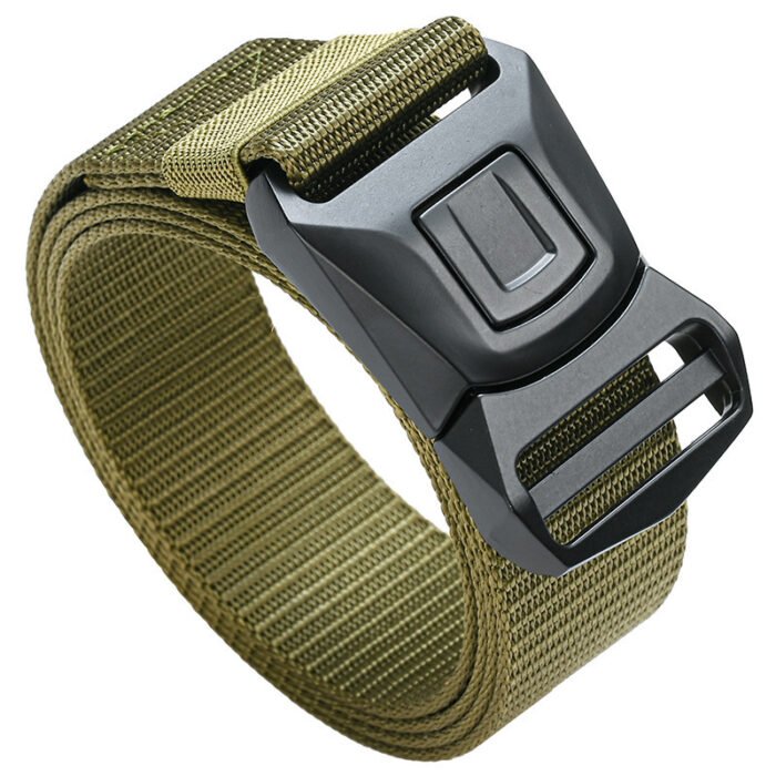 men buckle belt tactical minimalist denim belt army green