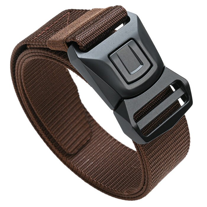 men buckle belt tactical minimalist denim belt brown