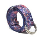 women double ring canvas belts purple