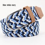 3 Colors wome's canvas belt elastic woven kitting buckle belts