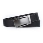 Automatic Silver Black Alloy Buckle Canvas Belts