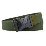 3.9 USD Popular Men's Elastic Alloy Buckle Canvas Belts 