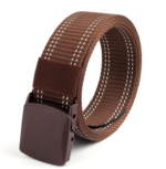 Men’s Canvas Belts Outdoor Tactical Belts Square Buckle Double Stitches