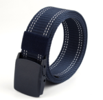 Men’s Canvas Belts Outdoor Tactical Belts Square Buckle Double Stitches