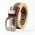 Men's Casual Canvas Belts Unisex Lengthen Women's Stripe Belts