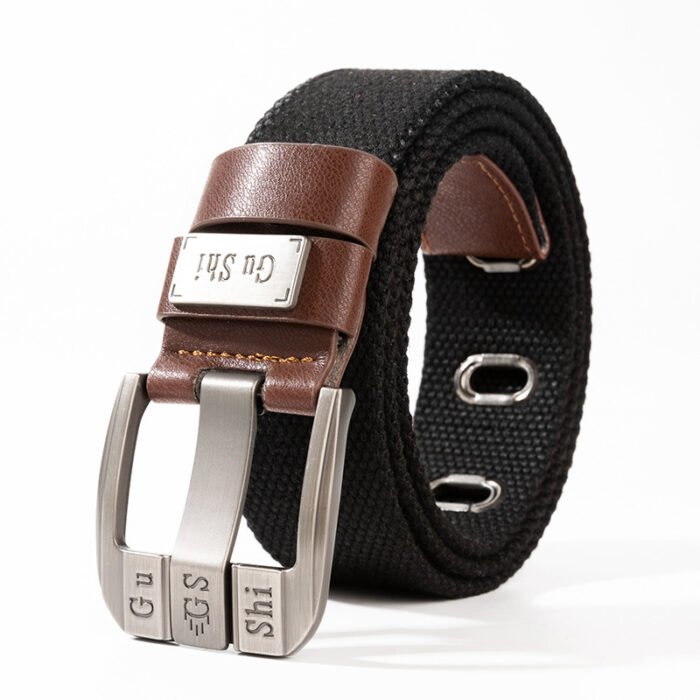 unisex Casual Canvas Belts balck