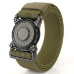 Men's Outdoor Sports Canvas Belts Elastic Training Multifunctional Belts army green