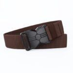 Men's Outdoor Training Tactical Buckle Belts Sports Belts Coffee