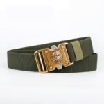 4.44 USD Men's Tactical Belts Business Casual Automatic Buckle Tiger Alloy High-Quality Belts