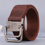 New Double Loop Buckle Men's Nylon Canvas Belts