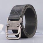 New Double Loop Buckle Men's Nylon Canvas Belts