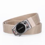 New Men’s Automatic Buckle Business Causal Canvas Belts Plus Size