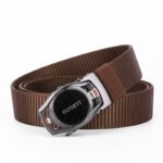 New Men’s Automatic Buckle Business Causal Canvas Belts Plus Size