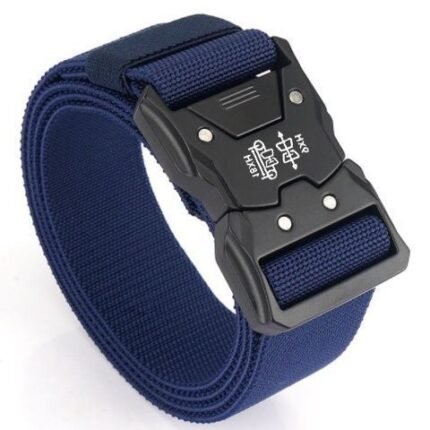 3.5 USD New Men's Nylon Automatic Tactical Outdoor Sports Canvas Belts navy