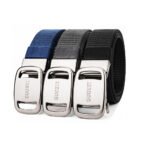 New Men's Sports Outdoor Belts Automatic Buckle Youth Canvas Belt Comfortable and Breathable