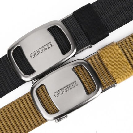 New Men's Sports Outdoor Belts Automatic Buckle Youth Canvas Belt Comfortable and Breathable