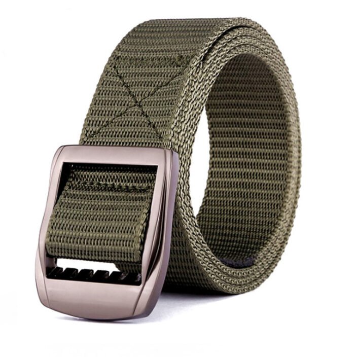 nylon tactical outdoor double adjustable canvas belt high quality quick-drying belt army green