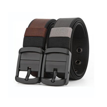 Rotating Buckle Men's Belt Alloy Canvas Belts