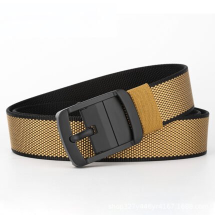 Rotating Buckle Men's Belt Alloy Canvas Belts