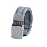 Striped Two-color Canvas Belts Outdoor Tactical Belt Plastic Buckle Belts