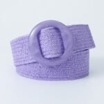 2.5 USD Women New Bohemian Candy Color PP Knitted Elastic Retro Belts